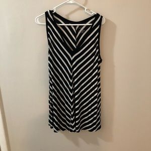 Black and white striped tank from Lane Bryant
